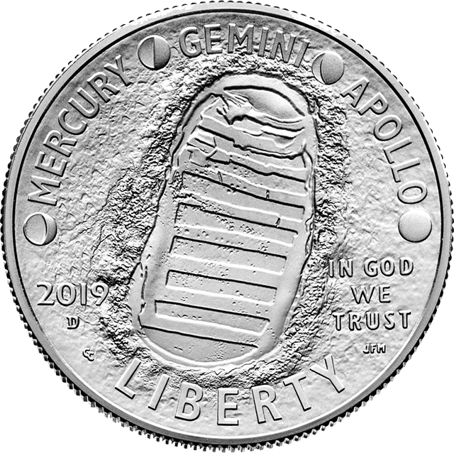 USA 1 Dollaro Uomo 2019 50 anni sulla Luna